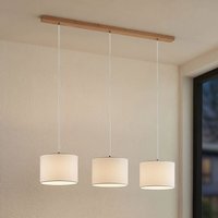 [NEUWERTIG] Lindby Hängeleuchte Deckenlampe Imarin Deckenleuchte 3 Flg Weiß Textil 100cm B-Ware von LINDBY