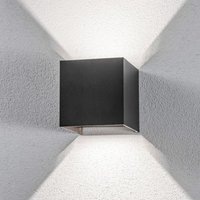 Neuwertig] Lindby Led Außenwandleuchte Nivar Eckig Schwarz Metall Wandleuchte Lampe Spot B-Ware von LINDBY