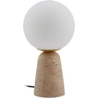 [NEUWERTIG] Lindby Tischleuchte Lampe Licht Kirstan Beige Weiß Glas Stein 33 Cm B-Ware von LINDBY