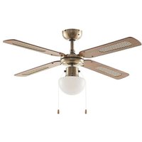 [NEUWERTIG] Starluna Rakan Deckenventilator Ventilator Deckenlüfter E14 Holzflügel Messing B-Ware von LINDBY