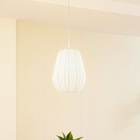 Neuwertig] Lindby Hängeleuchte Helin Weiß ø 30cm Stoff Hängelampe Lampe Leuchte Spot Licht B-Ware von LINDBY