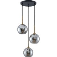 Lindby - neuwertig] Jurian Pendelleuchte Deckenlampe Wohnzimmerlampe 3 Flamming Bronze Smoke B-Ware von LINDBY