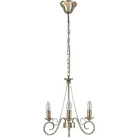 Neuwertig] Lindby Kronleuchter Marnia Hängelampe Deckenlampe Lampe Altmessing 3 Flammig 890 B-Ware von LINDBY