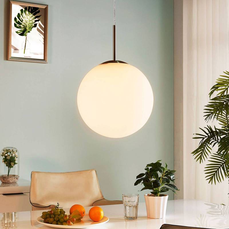 Lindby Hängeleuchte Marike, Ø 30 cm, weiß, Glas, Kugel, E27 von LINDBY