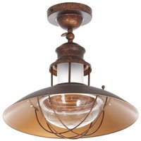 Neuwertig] Lindby Deckenlampe Louisanne Hängeleuchte Lampe Leuchte Rustikal Rostbraun 625 B-Ware von LINDBY