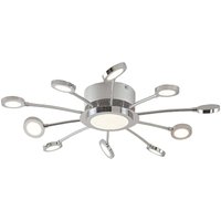 Verchromte LED-Deckenleuchte Meru, Lichtfarbe var. von LINDBY