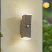 Gebraucht] Lindby Led Wandleuchte Lampe Sally Außenleuchte Grau Ip54 Bewegungssensor 22cm B-Ware von LINDBY