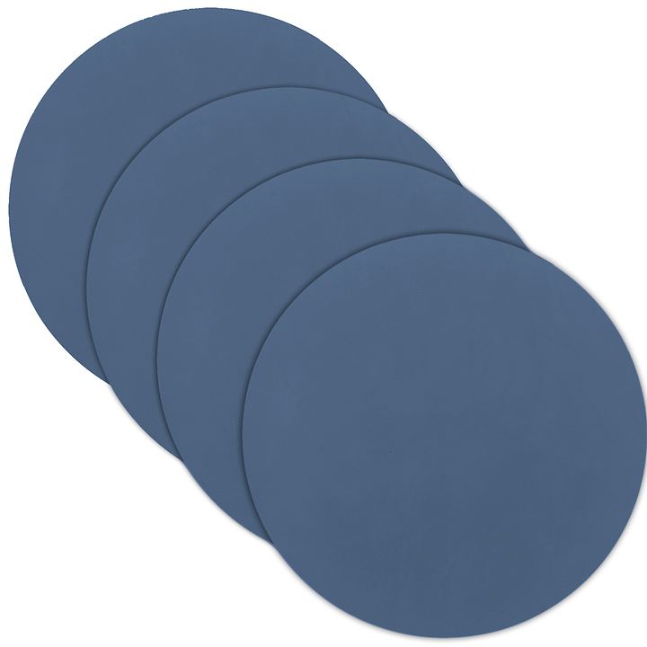Glasuntersetzer 4er-Set 'tableMAT' rund dunkelblau von LINDDNA