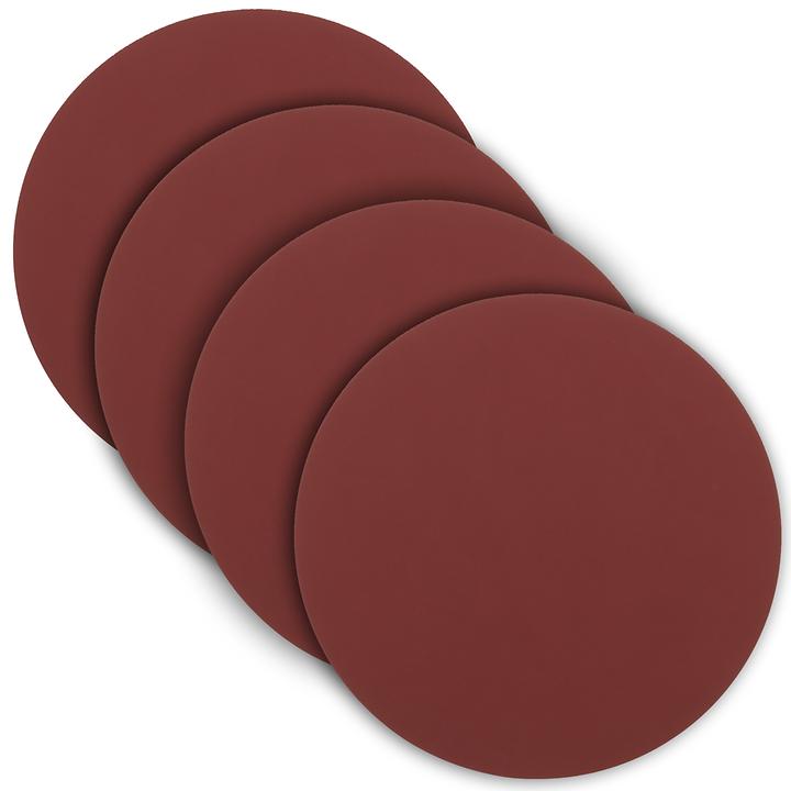 Glasuntersetzer 'tableMAT' 4er-Set rot rund von LINDDNA