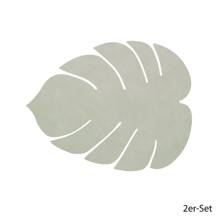 Platz-Set 'Leaf' 2er-Set olive von LINDDNA