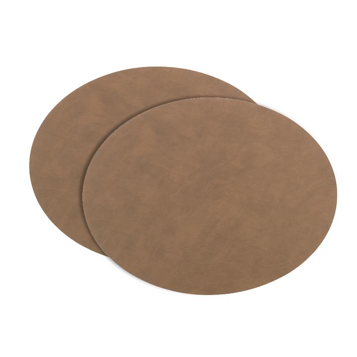 Platzset 2er-Set 'tableMAT' braun oval von LINDDNA
