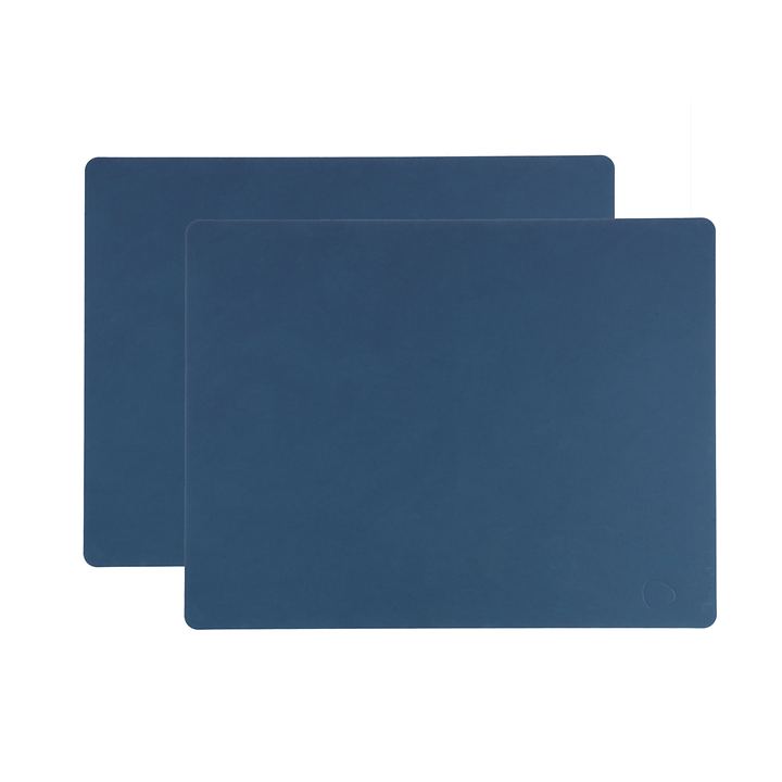 Platzset 2er-Set 'tableMAT' eckig dunkelblau von LINDDNA