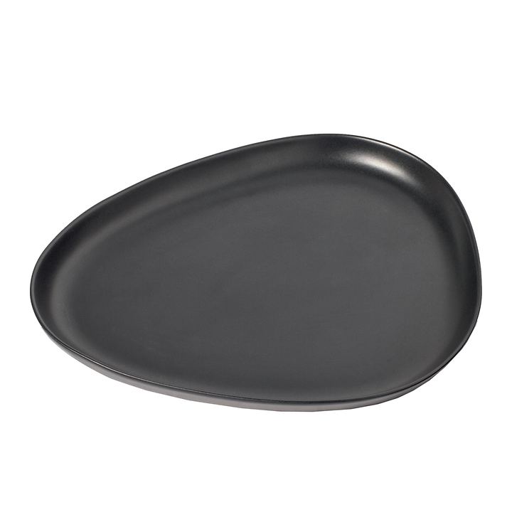 Servier-Platte 'Curve' schwarz 35 x 30 cm von LINDDNA