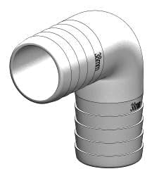 LINDEMANN TRUDESIGN Schlauchverbinder 90 Grad Weiss 38mm von LINDEMANN