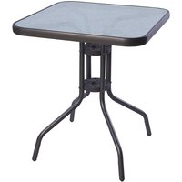 Bistrotisch Eckig mit Glasplatte Grau 60x60x70-MMC33081DG-multi von LINDER EXCLUSIV GMBH