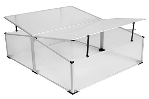 LINDER EXCLUSIV Frühbeet Gewächshaus Treibhaus Alu 120 x 100 x 40 cm Doppeldach von LINDER EXCLUSIV
