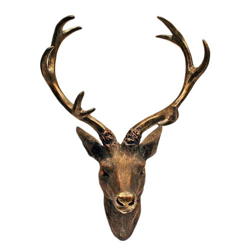 LINDER EXCLUSIV Hirschgeweih Hirschkopf Geweih 10-Ender in Bronze-Optik 15 x 30 cm, Figur Skulptur Deko LINDER EXCLUSIV Hirschgeweih Hirschkopf Geweih 10-Ender in Bronze-Optik 15 x 30 cm, Figur Skulptur Deko von LINDER EXCLUSIV