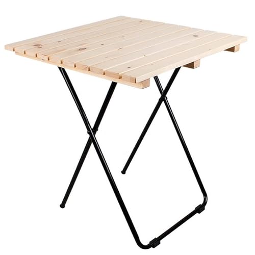 Linder Exclusiv Holz-Metall Klapptisch 45 x 45 x 50cm (H) schwarz/Natur von Linder Exclusiv