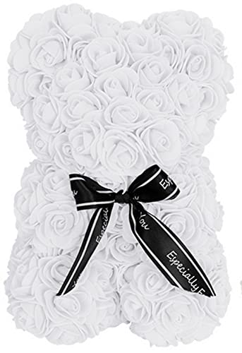 LINDER EXCLUSIV LEX Rosenbär 25 cm Rosen-Bär (Weiss) von LINDER EXCLUSIV