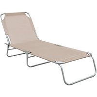 Linder Exclusiv - Klappbarer Garten-Liegestuhl GM4001BG Beige von LINDER EXCLUSIV