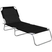Linder Exclusiv - Klappbarer Garten-Liegestuhl GM4001S Schwarz von LINDER EXCLUSIV