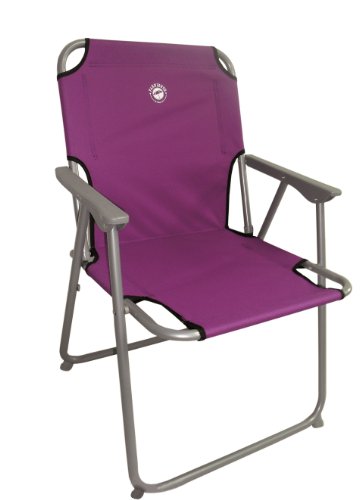 Garten Camping Sessel Oxford Metallrahmen Ø 18mm Maß: 57x54x75cm lila von LINDER