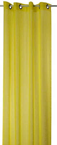 LINDER 0169/10/375FR Uni Natur Ösenschal mit Polyester 150 x 240 cm, gelb, 150 x 240 cm von LINDER
