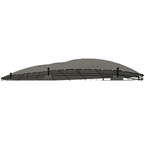 LINDER Dachstoff für Pavillon oval 5,3x3,5 m Polyester Ersatzdach wasserabweisend Dach, Farbe:steingrau von LINDER