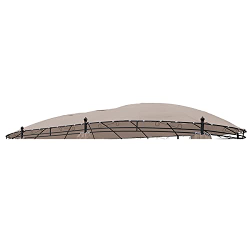 LINDER Dachstoff für Pavillon oval 5,3x3,5 m Polyester Ersatzdach wasserabweisend Dach, Farbe:Taupe von LINDER