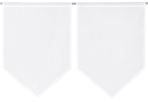 LINDER Gardine, Polyester, einfarbig, Weiß, Polyester, weiß, 40x55x40 cm von LINDER