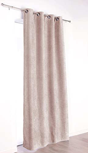Linder Ösenvorhang, Polyester, Beige, 140 x 260 cm von LINDER