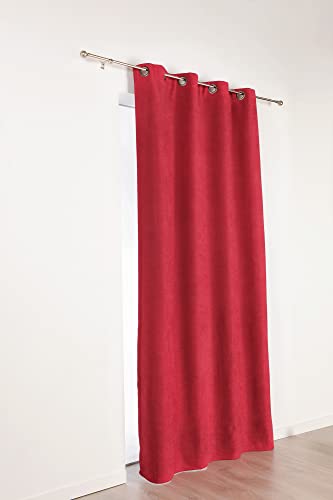 LINDER Ösenvorhang, Polyester, Rot, 140 x 260 cm von LINDER