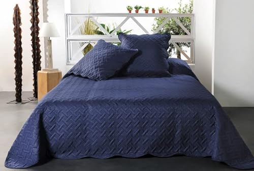 Linder Bettüberwurf, Polyester, blau, 250x260 von LINDER