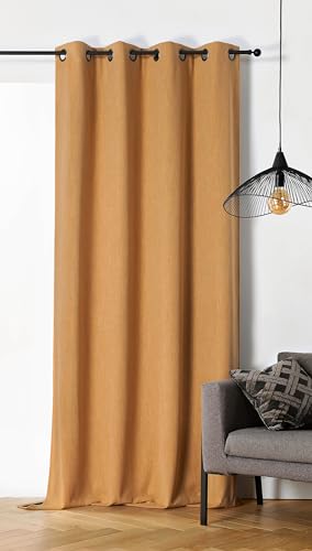 Linder Bering Vorhang mit Ösen, 140 x 260 cm, Gelb/Orange von LINDER