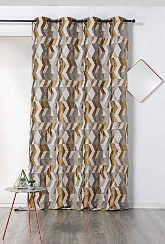 Linder Vorhang, 100% Polyester, Gelb, 135 x 240 cm von LINDER