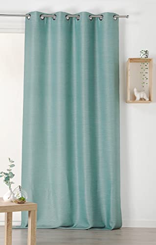 Linder Vorhang, 43% Viskose, 36% Polyester, 21 Pourcentlin, Grün, 135 x 240 cm von LINDER