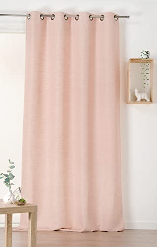 LINDER Vorhang, 43% Viskose, 36% Polyester, 21 Pourcentlin, Rosa, 135 x 240 cm von LINDER