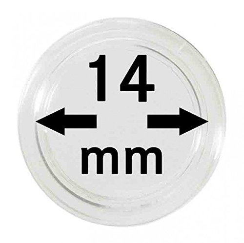 LINDNER Das Original Münzkapseln Innen-Ø 14 mm, 10er-Packung von LINDNER Das Original