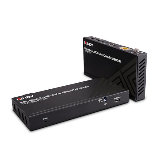 LINDY 150m Cat.6 HDBaseT KVM Extender, HDMI 4K60, USB 2.0 & IR von LINDY