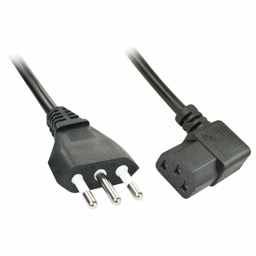 LINDY 30346 Kabel Sektor Italienisch IEC Winkel 2 M Schwarz von LINDY