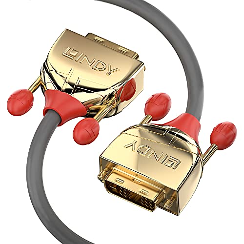 LINDY 36205 7.5m DVI-D Dual Link Kabel, Gold Line von LINDY