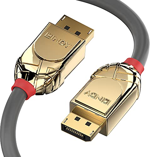 LINDY 36290 0.5m DisplayPort 1.4 Kabel, Gold Line von LINDY