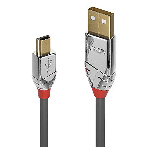 LINDY 36634 5m USB 2.0 Typ A an Mini-B Kabel, Cromo Line von LINDY