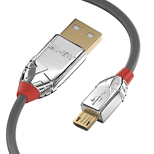 LINDY 36654 5m USB 2.0 Typ A an Micro-B Kabel, Cromo Line von LINDY