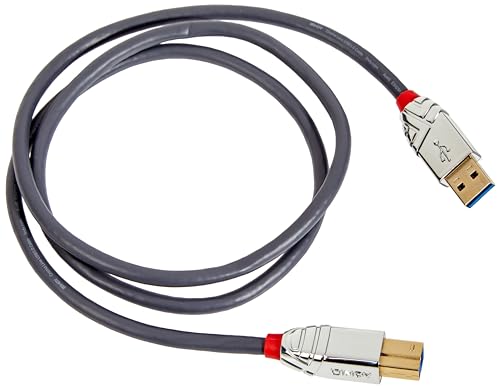 LINDY 36661 1m USB 3.0 Typ A an B Kabel, Cromo Line von LINDY