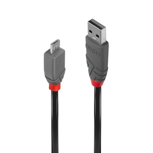 LINDY 36730 0.2m USB 2.0 Typ A an Micro-B Kabel, Anthra Line, anthrazit von LINDY