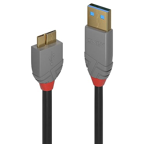 LINDY USB-Kabel USB 3.2 Gen1 (USB 3.0 / USB 3.1 Gen1) USB-A Stecker, USB-Micro-B 3.0 Stecker 2.00m S von LINDY