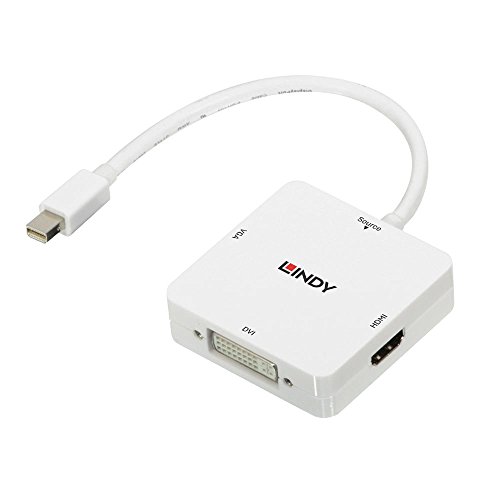 LINDY 38297 Mini-DisplayPort/HDMI/DVI/VGA Konverter [1x Mini-DisplayPort Stecker - 3X HDMI-BUC von LINDY