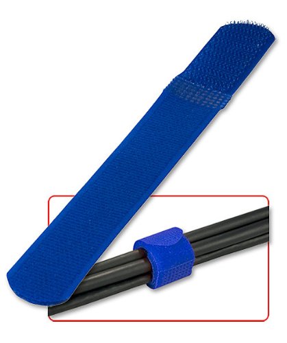 LINDY 40775 - Kabelmanager - Klett - Kabelbinder, 10 Stück, blau von LINDY