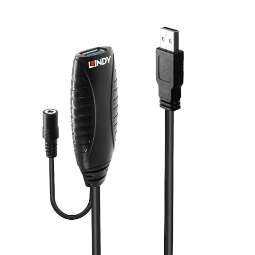 LINDY 43156 10m USB 3.0 Aktivverlängerung, Schwarz von LINDY